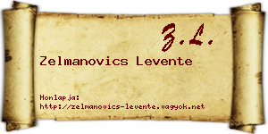 Zelmanovics Levente névjegykártya